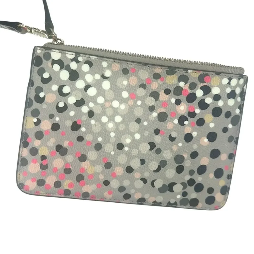 EUC Kate Spade Shore Street Soiree Dot Grey Multi Margareta Tote and wristlet - Picture 5 of 12